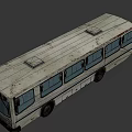 Old Rusty Bus With Open Door And Visible Interior Seats White Body And Worn Exterior