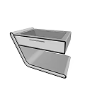 Modern Coffee Table With Unique Glass Top Drawer And Metallic Layered Shelf