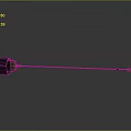 Polearm Weapon Design With Gray Grip Green Shaft And Golden Tip Features