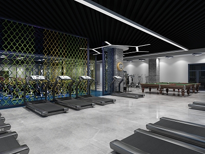 Industrial LOFT gym fitness fee 3d model