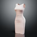 Elegant White Sleeveless Fitted Dress With Silver Waist Belt Design