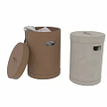 Beige And Brown Textile Home Storage Bins With Lid And Towel For Organization