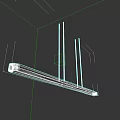 Modern Linear Ceiling Light With Sleek Metal Frame And LED Lighting 3d model