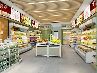 Modern Fruit Shop Fruit Shop One 3d model