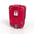 Red EVERREADY Emergency Case With Cross Logo Green Accents And Strap Design