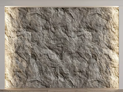 Detailed Natural Rock Texture Wall As Decorative Background For Home Interiors 3d model