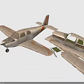 Three Vintage Airplane Models With Classic Design And Textured Fuselage