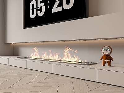 Modern Fireplace Electronic Fireplace Stove 3d model