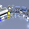 Advanced Medical Equipment Collection Featuring Diagnostic Monitors Surgical Tools And Healthcare Devices