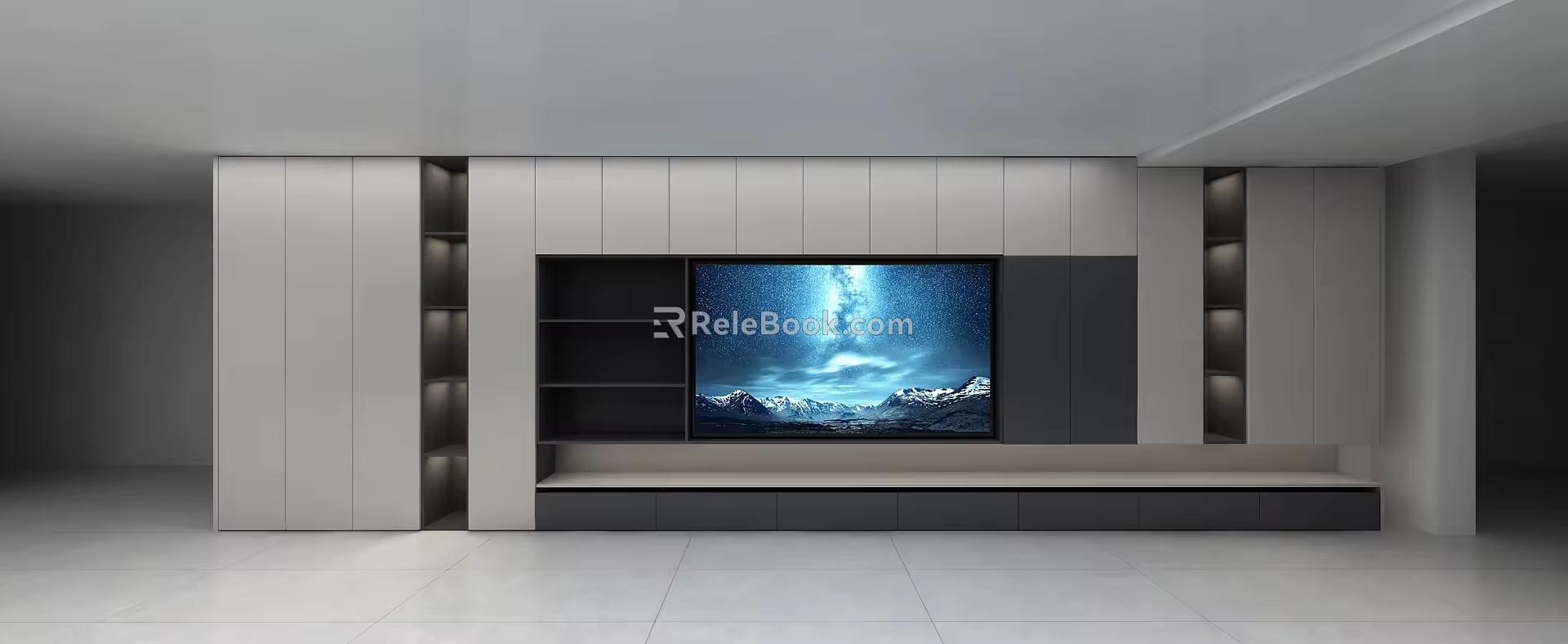 TV background wall 3d model