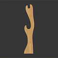 Wooden Home Living Holder With Curved Base And Modern Simple Structure