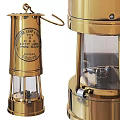 Light Luxury Kerosene Lamp Lantern Kerosene Lamp 3d model