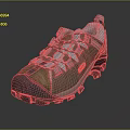 Brown And Gray Hiking Shoes With Pink Laces Non Slip Sole For Outdoor Activities
