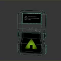 Elite Danger Control Professional Device With Gray Case And Green Triangle Light 3d model