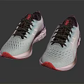 Light Blue Mesh Upper Sneakers With Black Laces And Red Soles Modern Design