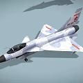 Camouflage Painted Fighter Jet with Sleek Design Aerodynamic Shape and Tail Fin Markings