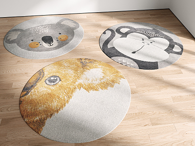 Modern Round Carpet Round Cartoon Carpet model