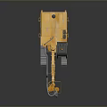 Yellow Crawler Utility Vehicle With Long Drill Bit Cab And Heavy Duty Tracks