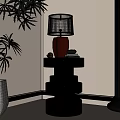 French table lamp 3d model