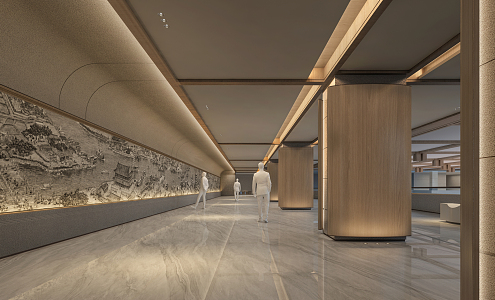 Second Floor Passage of the Museum of Modern Museum 3d model