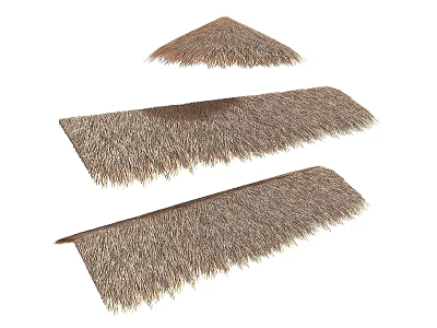 thatched eaves thatched roof thatched dome roof thatched roof thatched shed thatched tenon 3d model