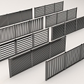 Modern stainless steel guardrail railing stainless steel protective partition railing 3d model