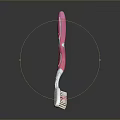 Pink And White Toothbrush With Soft Bristles For Daily Oral Care