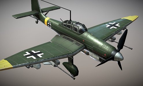 German dive bomber 3d model