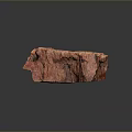 Natural Red Rock With Rough Surface Texture And Unique Irregular Natural Form 3d model