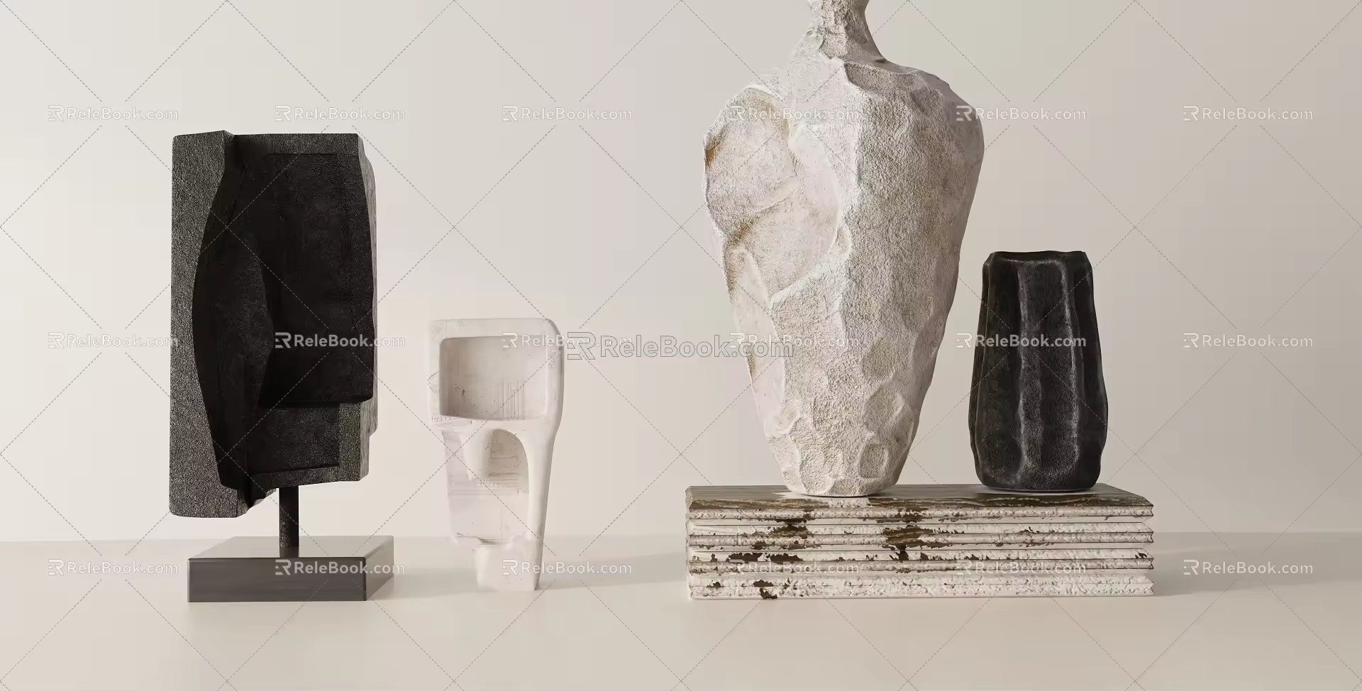 Modern ornaments combination 3d model