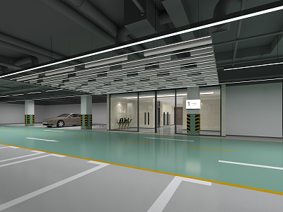 Modern Parking 3d model