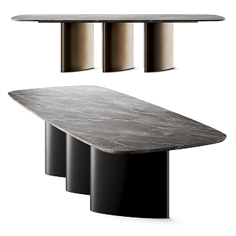 Bonaldo marble dining table 3d model