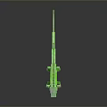 Green Pixel Art Reptile Creature With Block Design And Shiny Green Surface