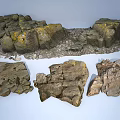 Natural Stone and Wood Materials with Diverse Textures and Shapes