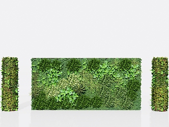 modern plant wall green plant wall 3d model