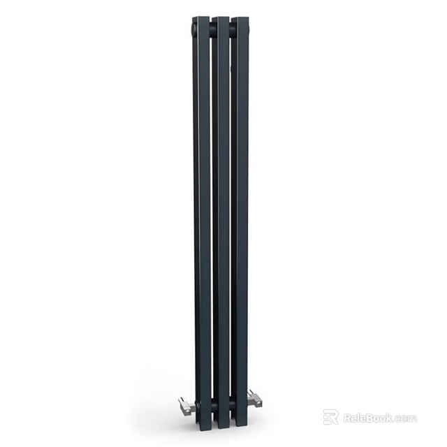 Modern Black Bathroom Cabinet Rack With Sleek Metal Vertical Storage Design 3d model 