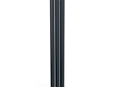 Modern Black Bathroom Cabinet Rack With Sleek Metal Vertical Storage Design 3d model