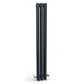 Modern Black Bathroom Cabinet Rack With Sleek Metal Vertical Storage Design
