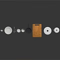 Essential Kitchen Items Including Plates Bowls Frying Pan Cutting Board And Pots