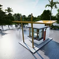 Modern Security Booth 3d model