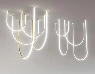 Modern Ceiling Lamp Shaped Tube Ceiling Lamp 3d model