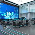 modern command center 3d model