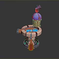 Tower defense sentry tower air defense watchtower observatory tower loft 3d model