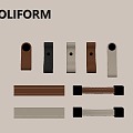 Simple style leather handle 3d model