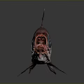 Vibrant Deep Sea Fish With Visible Organs Large Eyes Sharp Spines And Open Mouth