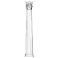 Classical Roman Column Architectural Element with Fluted Shaft and Ornate Capital 3d model