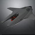 Futuristic Gray Aerospace Spacecraft Design With Advanced Wing Structure For Exploration