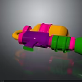 Colorful Plastic Toy Water Gun With Multicolored Design For Kids Playtime Activities