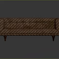Brown Leather Tufted Sofa With Wooden Legs Armrests And Modern Design