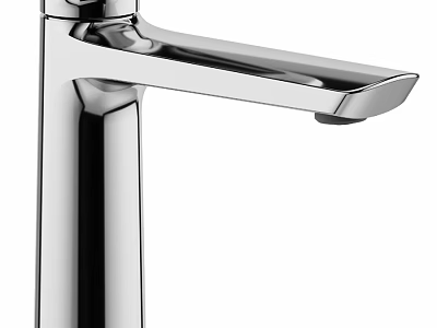 Modern Chrome Faucet With Sleek Design And Smooth Polished Finish 3d model
